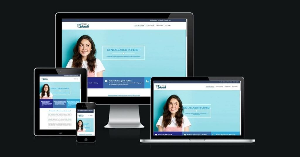 Homepage Referenz Dentallabor Dithmarschen mit WordPress CMS