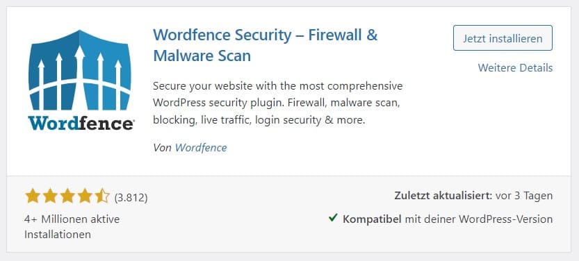 WordPress Firewall Installation